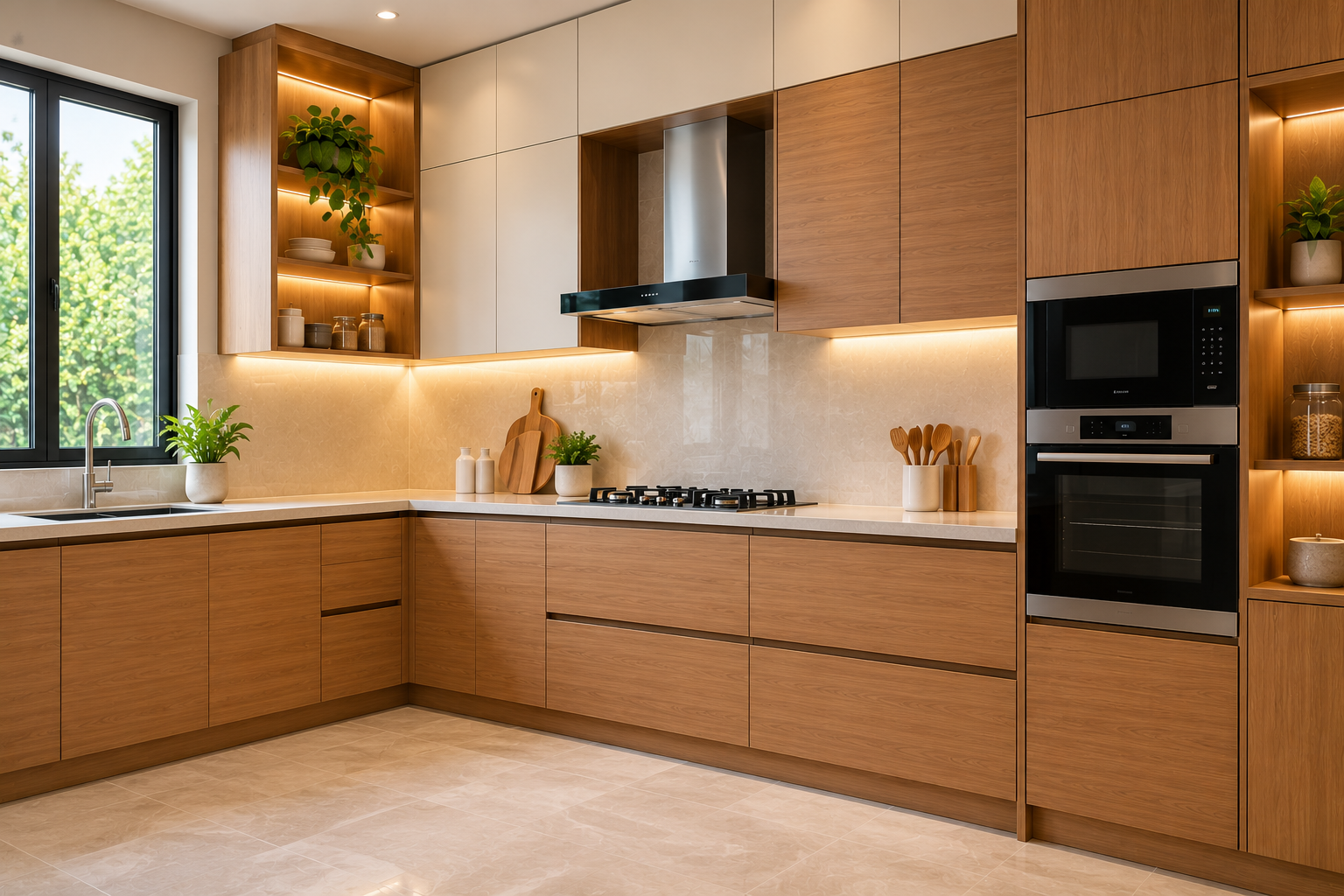 Wooden cabinets and storage units