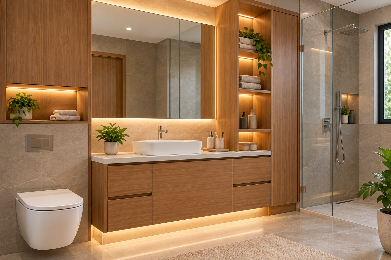 Contemporary interior woodworking